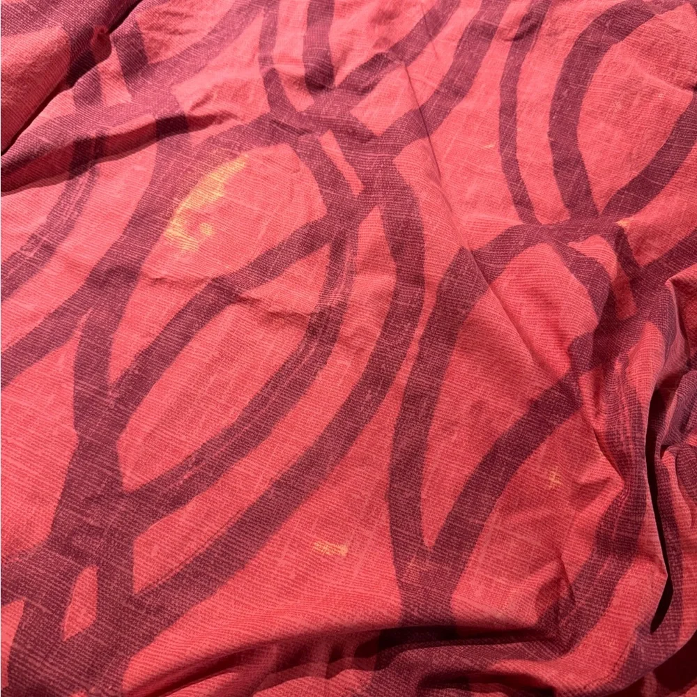 West Elm- organic painted swirl duvet cover (full/queen)